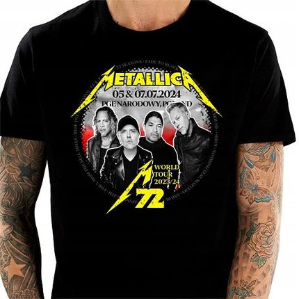 Metallica M72 Tour 2024 Pge Koncert Warszawa Koszulka Męska L