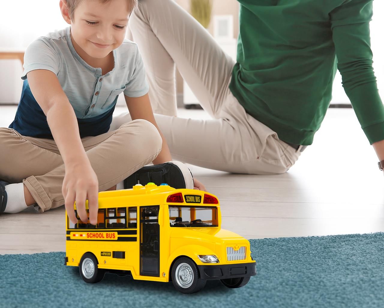 Autobus Szkolny Interaktywny Żółty 1:20 Dźwięk Światło Otwierane Drzwi ...