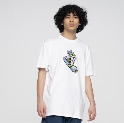 koszulka SANTA CRUZ - Holo Screaming Hand T-Shirt White (WHITE) rozmiar: M