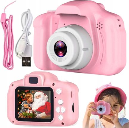 Aparat Cyfrowy Fotograficzny 12mpx Zabawka Dla Dzieci Kamera + 4 Gry Różowy