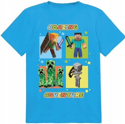 Koszulka Dziecięca T-shirt Dla Dziecka Minecraft 128 Jakość