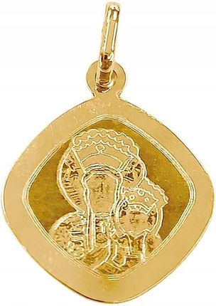 Lovrin Złoty Medalik Romb 585 Matka Boska Częstochowska Na Prezent Chrzest Komunia
