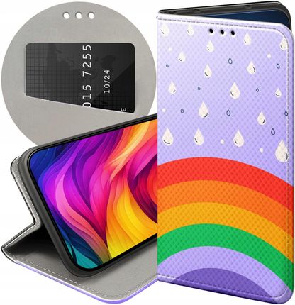 Hello Case Etui Z Klapką Do Huawei P9 Lite Mini Tęcza Rainbow Futerał Pokrowiec