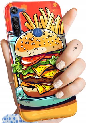 Hello Case Etui Do Motorola Moto G8 Hamburger Burgery Fast Food Jedzenie Obudowa