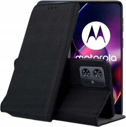 Hello Case Etui Z Klapką Do Motorola Moto G54 5G Czarne Zamykane Magnetyczne Kabura