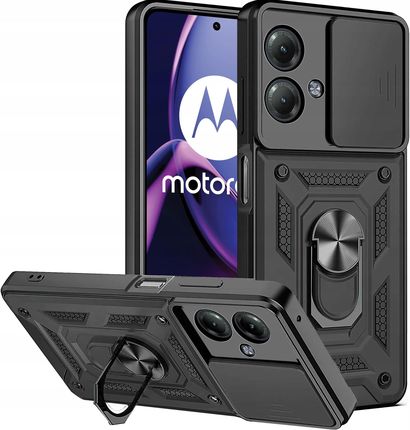 Case Etui Do Motorola Moto G84 5G Slide Pancerne Ring Szkło Szybka 9H