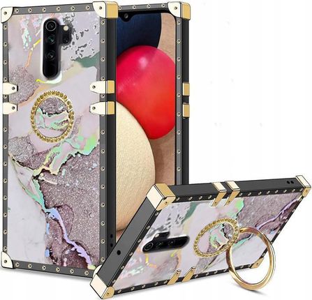 Itel Etui Luksusowe Do Xiaomi Redmi Note 8 Pro Glamour Marmur Case Ring Szkło