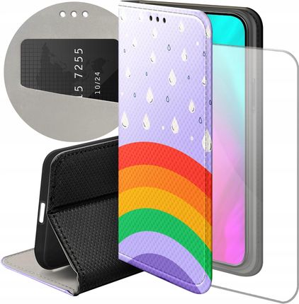 Hello Case Etui Z Klapką Do Iphone 15 Tęcza Rainbow Futerał Pokrowiec