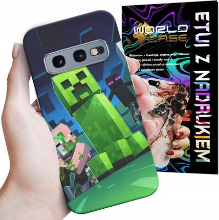 World Case Etui Do Samsung S10E Minecraft Creeper Dziecięce Roblox