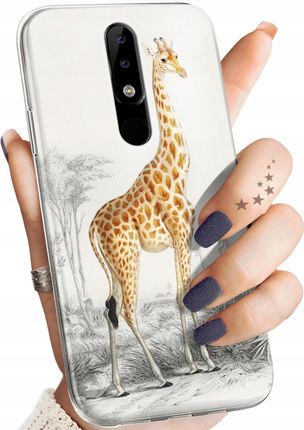 Hello Case Etui Do Nokia 5 1 Plus Żyrafa Śmieszne Sawanna Obudowa Pokrowiec