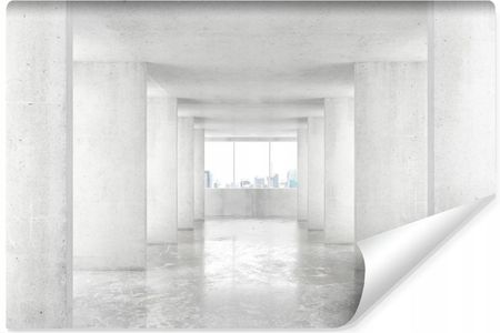 Muralo Fototapeta Betonowy Tunel Abstrakcja Efekt 3D Panorama 368X254