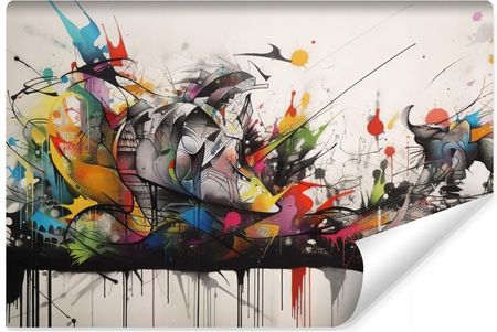 Muralo Fototapeta Młodzieżowa Kolorowe Graffiti Abstrakcja Mural Beton 360X240