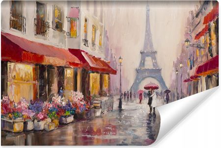 Muralo Fototapeta Paryż Wieża Eiffla Malunek Abstrakcja 400X280