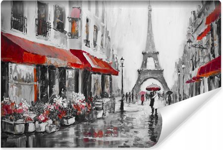 Muralo Fototapeta Do Sypialni Deszczowy Paryż Jak Malowany Abstrakcja 90X60
