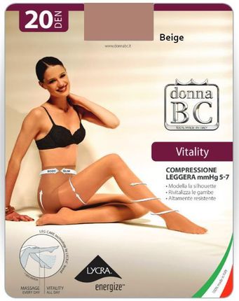 Donna BC Rajstopy Vitality 20dn 3;beige, Donna BC, 8300182328773