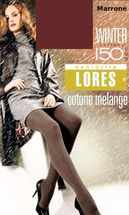 Lores Rajstopy Winter 150dn Melange 4;marone, Lores, 20162054