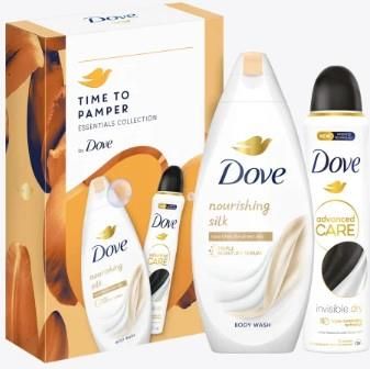 Dove Nourishing Silk Women Gift Set Shower Gel 250Ml + Deodorant Spray 150Ml