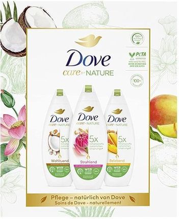 Dove Zestaw Kosmetyków Żele Pod Prysznic Care By Nature 3X225Ml