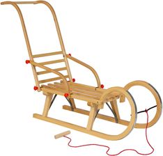 Zdjęcie Zestaw Sanki Drewniane Ad323 D95 + Ad310 Oparcie Popychacz + Ad300 Sznurek - Piła