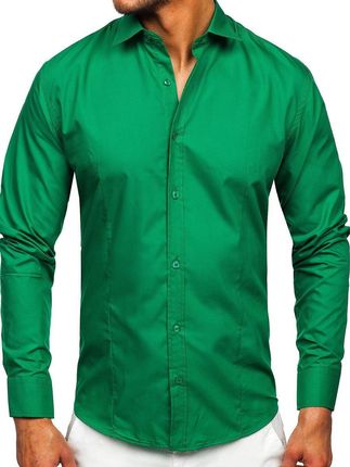 Koszula Z Długim Rękawem Męska Ciemno-zielona 1703 ROZMIAR_2XL