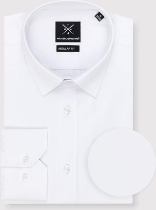 Biała basicowa koszula męska Regular Fit z bawełną Pako Lorente 5XL