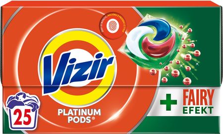 Vizir Platinum PODS + Fairy Effect Kapsułki do prania, 25 prań