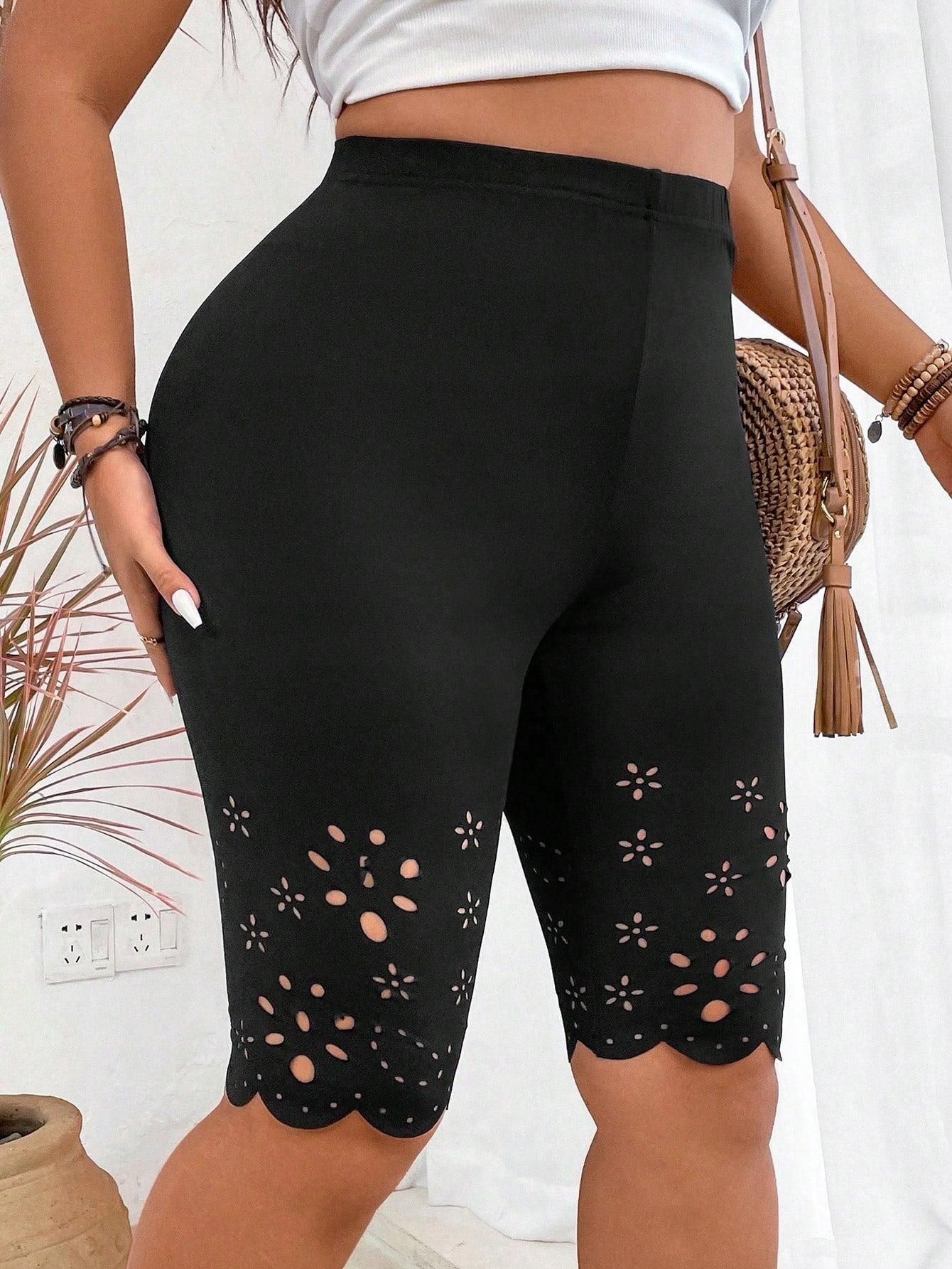 Kolarki Wycięcia JF1 NF9__50 Shein Czarna Ażurowe Spodenki Ceny i