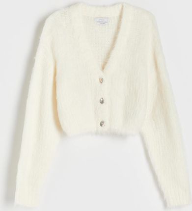 Reserved - Sweter z alpaką - Biały