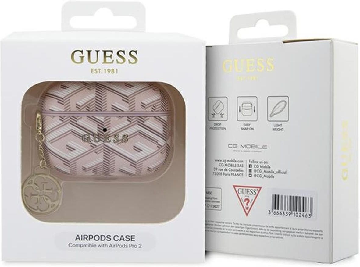 CG Mobile Guess Universal Headphones, Küpfhürer Metalic Triangle - Pink