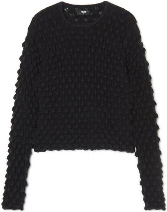 Cropp - Czarny sweter o ozdobnej fakturze - Czarny