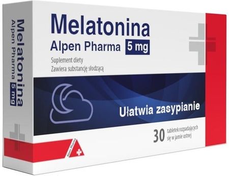 Melatonina Alpen Pharma 5 Mg Tabletki Ułatwiające Zasypianie 30 Szt.