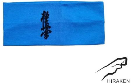 Opaska karate Kyokushin niebieska HIRAKEN