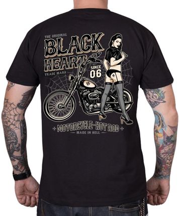 Koszulka męska t-shirt BLACK HEART Chopper Pussy, Czarny, M