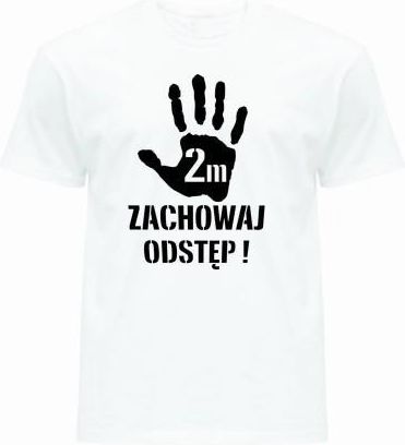 T-shirt koszulka męska ZACHOWAJ ODSTĘP