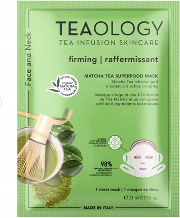 Teaology Maseczka Do Twarzy Na Tkaninie Matcha Tea Firming & Nourishing Mask 21ml
