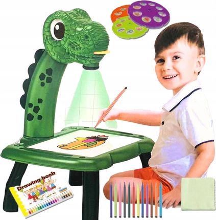 Toys Magiczny Projektor Rzutnik Do Rysowania Stolik Tablica 2W1 Dinozaur