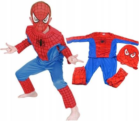 Strój Spiderman Maska Człowiek Pająk 110-116m 1624444574