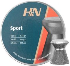 Zdjęcie H&N Śrut Sport Glatt 4,5 500szt. 1764 - Lewin Brzeski