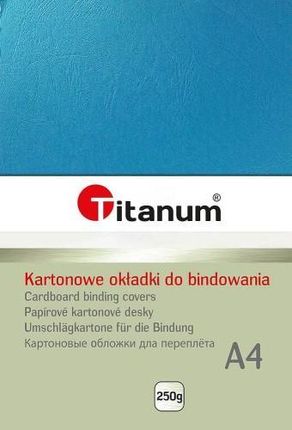 Titanum Okładka Do Bindowania Skóropodobna A4 250 G/M2 - Kolor Niebieski (141377)