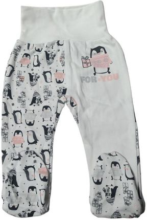 PÓŁŚPIOCH DZIEWCZĘCY PINGWINKI BIAŁY 74CM MAMATTI