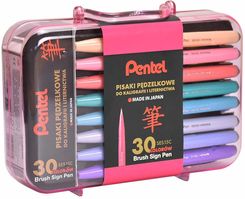 Zdjęcie Zestaw pisaków pędzelkowych 30 kolorów Brush Sign Pentel SES15C-ST30PL - Gostyń