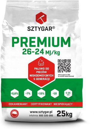 Węgiel Sztygar Groszek Plus Premium 20x25kg