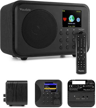 Radio internetowe Vicenza WIFI DAB+ FM akumulator czarne