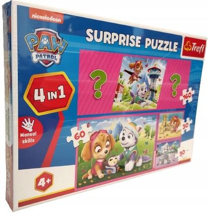 Trefl Puzzle surprise 4w1 Psi Patrol 91901