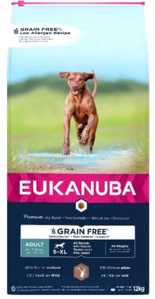 Eukanuba Grain Free Adult Large Dziczyzna 2x12kg
