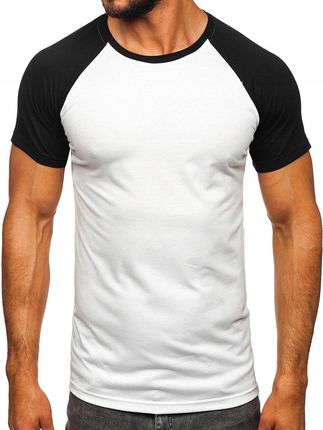 T-shirt Koszulka Biało-czarna 8T82 DENLEY_2XL