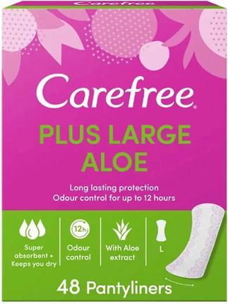 Carefree Plus Large Wkładki Higieniczne Aloe Vera Scent 48 szt.