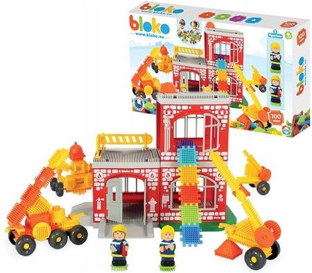 Leantoys Klocki Konstrukcyjne Zabawka Edukacyjna Jeżyki Straż Pożarna