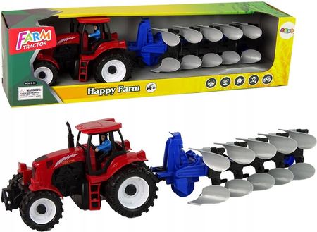 Leantoys Traktor Pojazd Rolniczy Zabawka Dla Dziecka Z Pługiem Farma