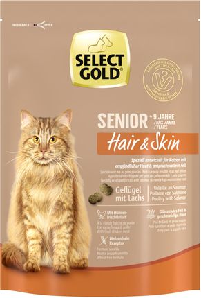 Select Gold Hair+Skin Senior Drób Z Łososiem 300g